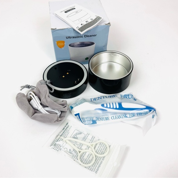 NEW Ultrasonic Cleaner Portable Ultrasonic UV Cleaner for Dentures & Jewelry - Picture 1 of 4
